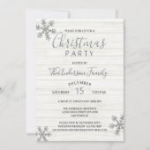 Silver Snowflake Chic Modern Kerstfeest (Voorkant)