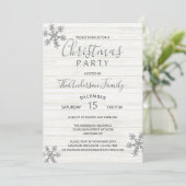 Silver Snowflake Chic Modern Kerstfeest (Staand voorkant)
