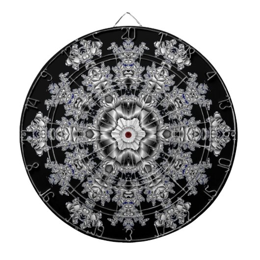 Silver Snowflake Dartbord (Voorkant)