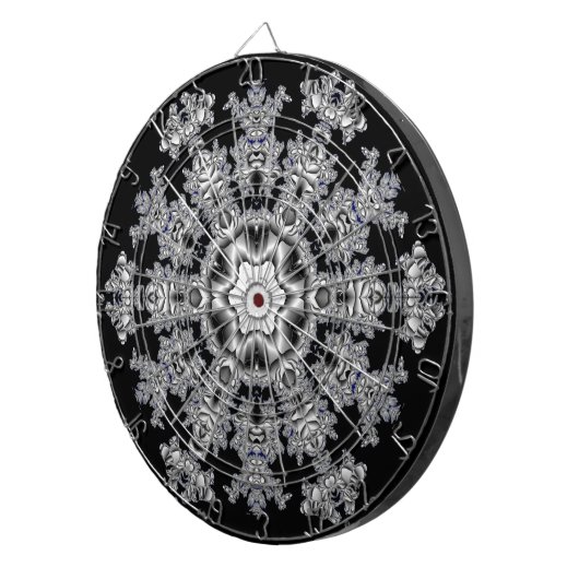 Silver Snowflake Dartbord (Voorkant Rechts)