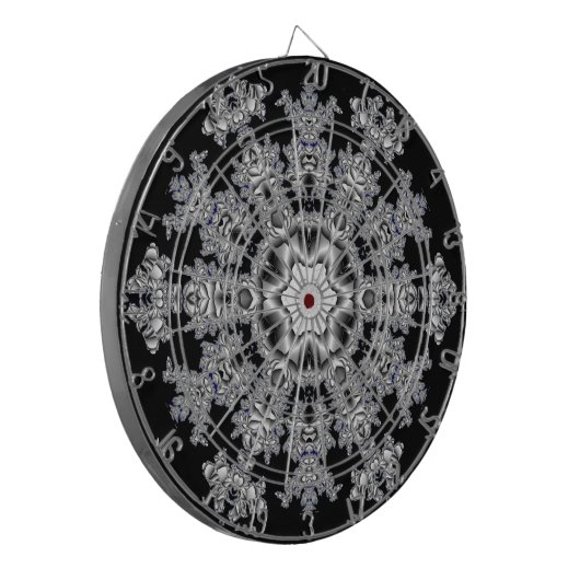 Silver Snowflake Dartbord (Voorkant Links)