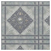 Silver Snowflake Denim Kijk Stof (Close Up)