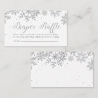 Silver Snowflake Diaper Raffle