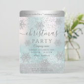 Silver Snowflake Enterprise-kerstfeest Kaart (Staand voorkant)