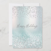 Silver Snowflake Enterprise-kerstfeest Kaart (Achterkant)