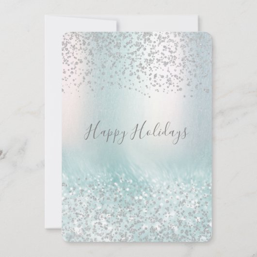 Silver Snowflake Enterprise-kerstfeest Kaart (Achterkant)