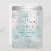 Silver Snowflake Enterprise-kerstfeest Kaart (Voorkant)
