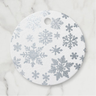 Silver Snowflake Gift Label