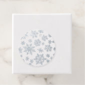 Silver Snowflake Gift Label (Met doos)