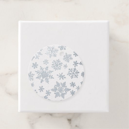 Silver Snowflake Gift Label (Met doos)