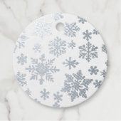 Silver Snowflake Gift Label (Voorkant)