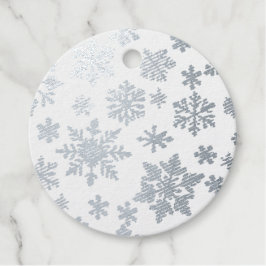 Silver Snowflake Gift Label