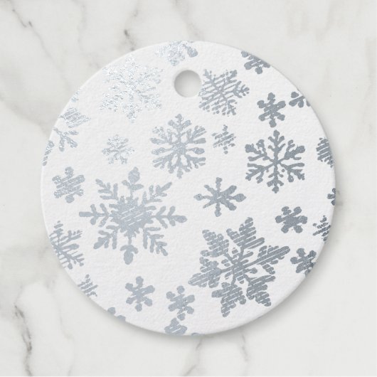 Silver Snowflake Gift Label (Voorkant)