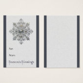 Silver Snowflake Gift Label Visitekaartjes (Voorkant /achterkant)