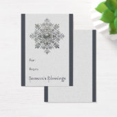 Silver Snowflake Gift Label Visitekaartjes (Bureau)