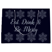 Silver Snowflake Groot Cadeauzakje (Voorkant)