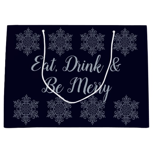  Silver Snowflake Groot Cadeauzakje (Voorkant)