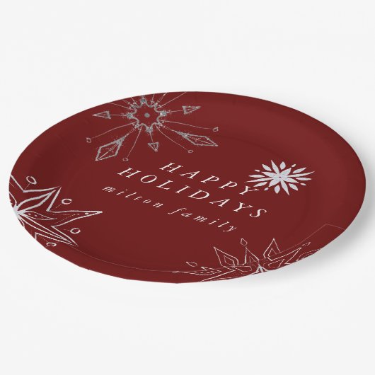Silver Snowflake Holiday Paper Bord (Gekanteld)