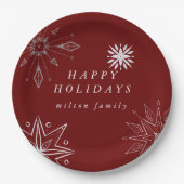 Silver Snowflake Holiday Paper Bord (Voorkant)