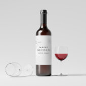 Silver Snowflake Holiday Wine Label Wijn Etiket