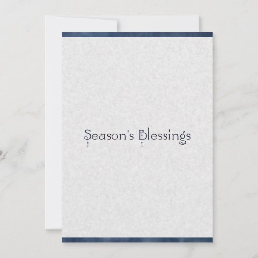 Silver Snowflake Invitation Kaart (Achterkant)