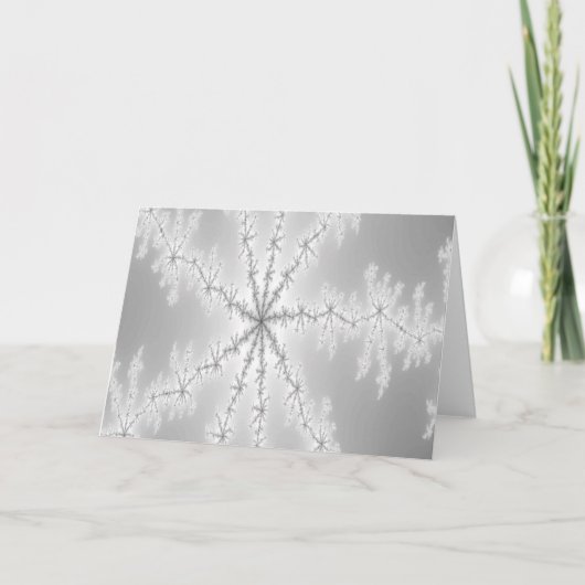 Silver Snowflake-Kaart Feestdagen Kaart (Voorkant)