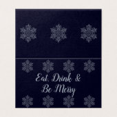 Silver Snowflake-kerstkaarten Kaart (Buitenkant ongevouwen)