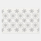 Silver Snowflake Kerstvakantie Uw foto's Inpakpapier Vel (Voorkant 2)