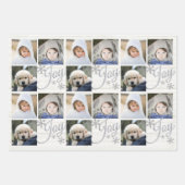 Silver Snowflake Kerstvakantie Uw foto's Inpakpapier Vel (Voorkant)