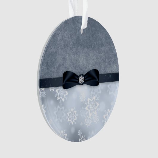 Silver Snowflake-kerstversiering Ornament (voorkant)