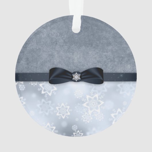 Silver Snowflake-kerstversiering Ornament (achterkant)