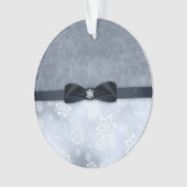Silver Snowflake-kerstversiering Ornament (voorkant)