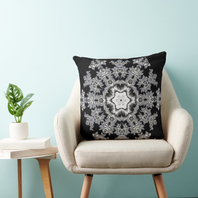 Silver Snowflake Kussen (Stoel)