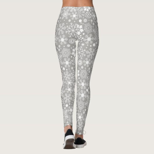 Silver Snowflake Leggings van vrouwen (Achterkant)