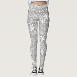 Silver Snowflake Leggings van vrouwen