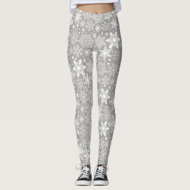 Silver Snowflake Leggings van vrouwen