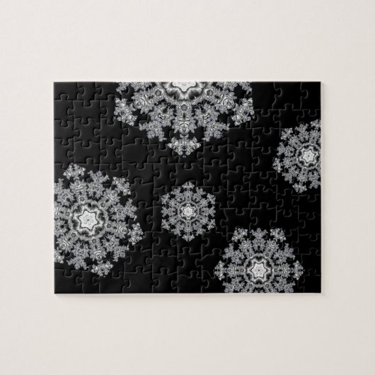 Silver Snowflake Legpuzzel (Horizontaal)