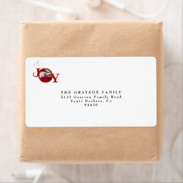 Silver Snowflake Merry Kerstfeest Joy Foto Holiday Etiket