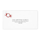 Silver Snowflake Merry Kerstfeest Joy Foto Holiday Etiket (Voorkant)