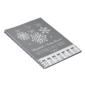 Silver Snowflake Mobile Baby shower Guest Book Notitieboek (Rechterzijde)