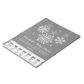 Silver Snowflake Mobile Baby shower Guest Book Notitieboek (Linkerzijde)
