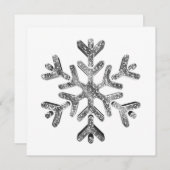 Silver Snowflake Modern Elegant Kerstmis Feestdagenkaart (Voorkant / Achterkant)