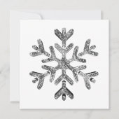 Silver Snowflake Modern Elegant Kerstmis Feestdagenkaart (Voorkant)