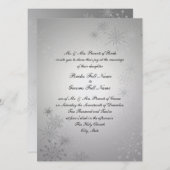 Silver Snowflake-Pareltjes Kaart (Voorkant / Achterkant)