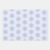 Silver Snowflake Pattern Pink Blue White Kerstmis Inpakpapier Vel (Voorkant 3)