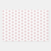 Silver Snowflake Pattern Pink Blue White Kerstmis Inpakpapier Vel (Voorkant 2)