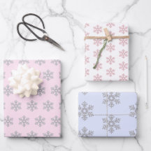 Silver Snowflake Pattern Pink Blue White Kerstmis