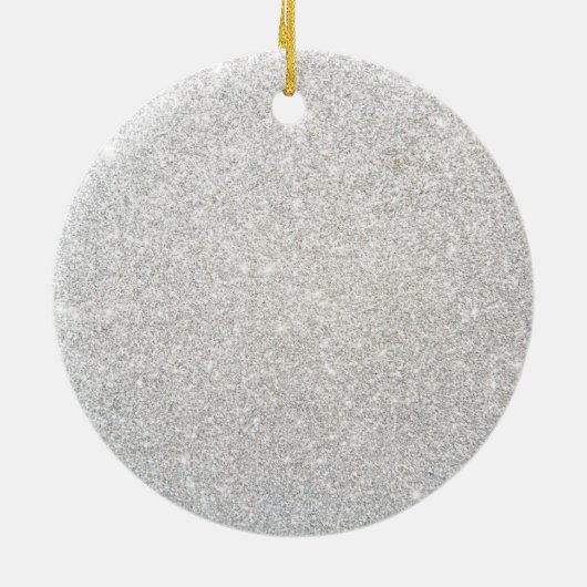 Silver Snowflake Photo Ceramic Ornament (Achterkant)