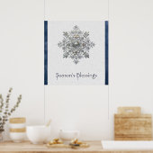 Silver Snowflake Poster (Keuken)