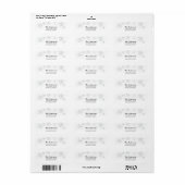 Silver Snowflake Return Address Label (Full Sheet)